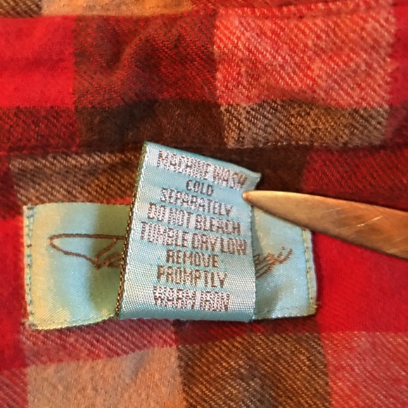 TASHA POLIZZI Red Plaid Flannel Shirt, SZ S - Picture 6 of 6